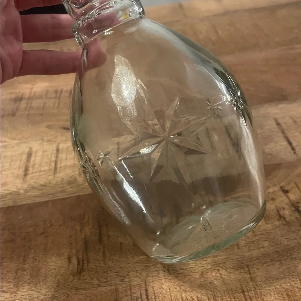 Vintage Liquor Bottle Bar Decanter Celestial Star Pattern Mid Century